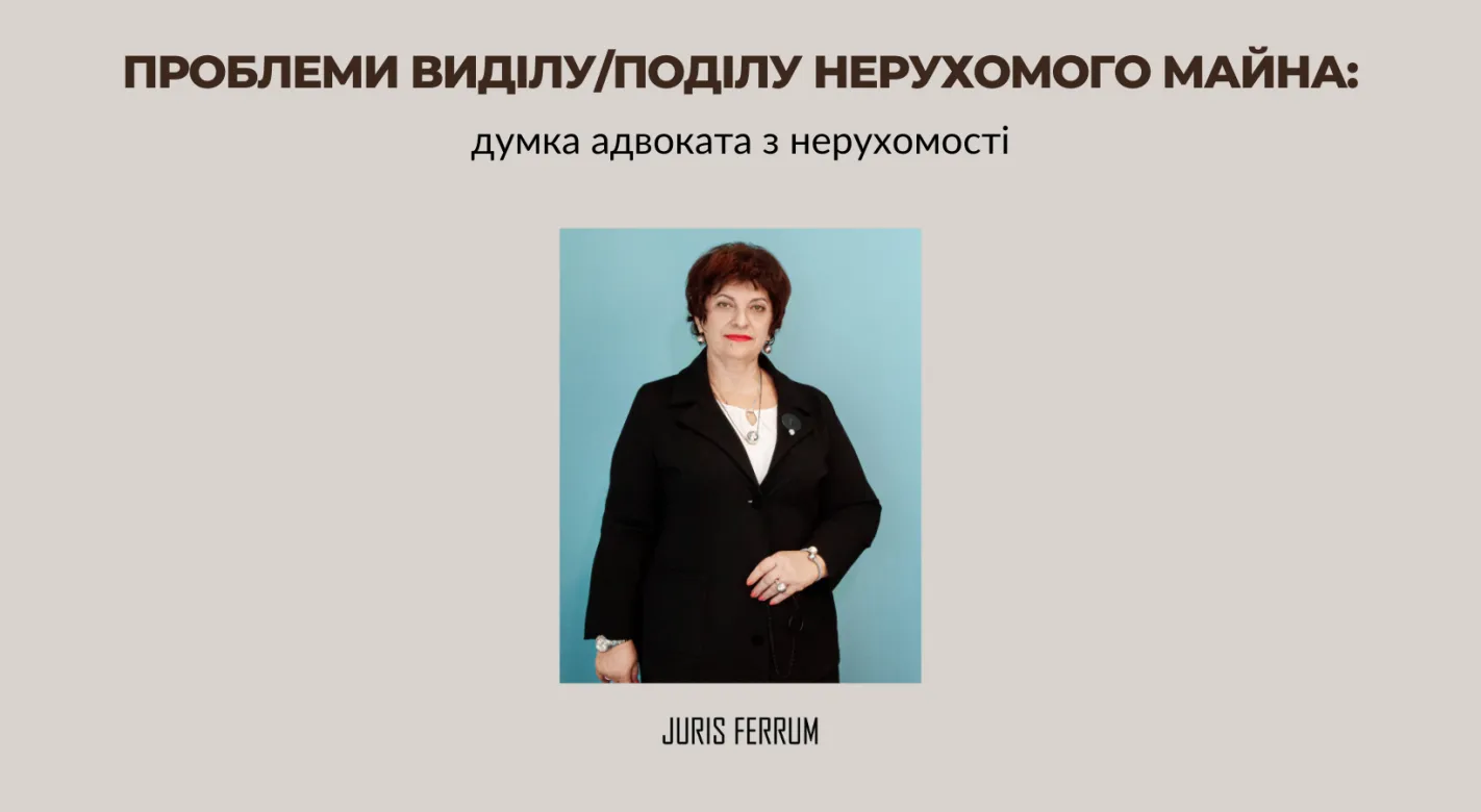 Проблеми виділу/поділу нерухомого майна: думка адвоката з нерухомості